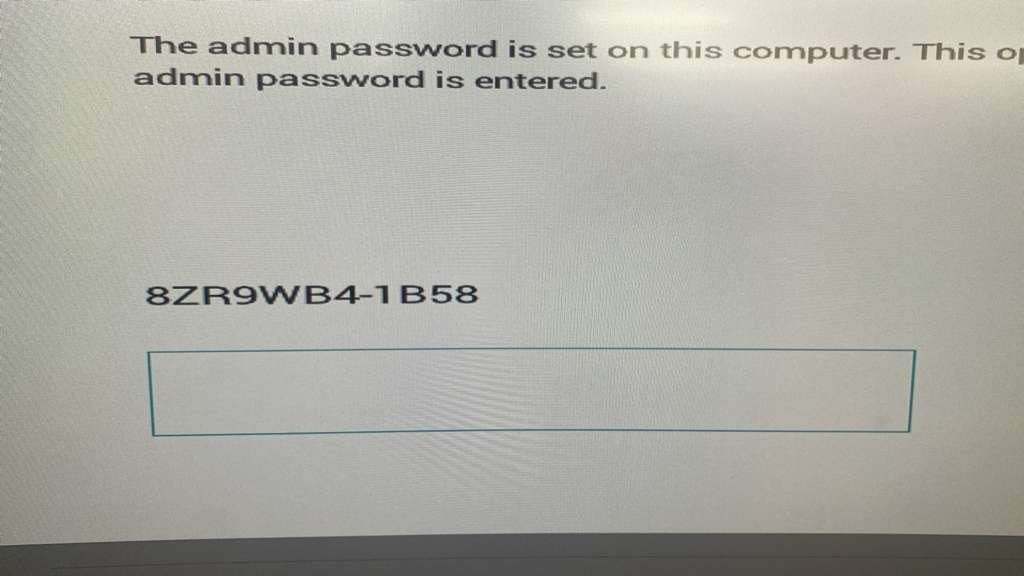 Dell 1B58 bios Password