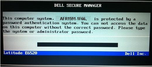Dell Precision 1f66 bios master password