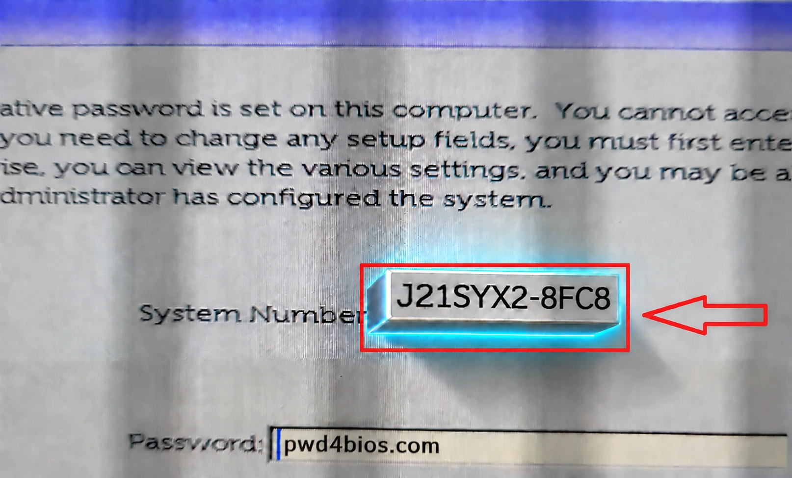 Dell 8FC8 bios Password