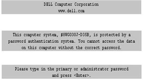 Dell D35B Bios Master Password