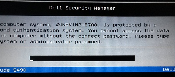 Dell Precision 7530 bios Password reset