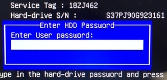 dell password from hard drive s/n