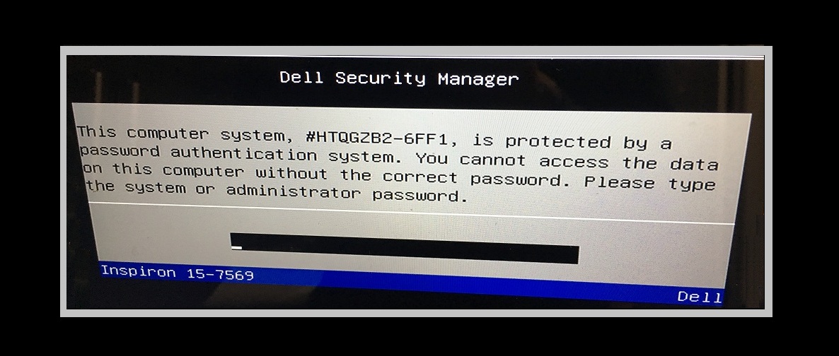 unlock dell laptop with 6ff1