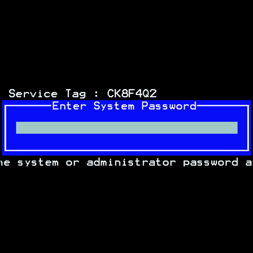 Dell Alienware Service Tag Password